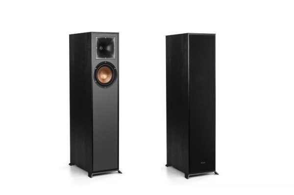 2 Black Klipsch R-610F Floor standing Speakers